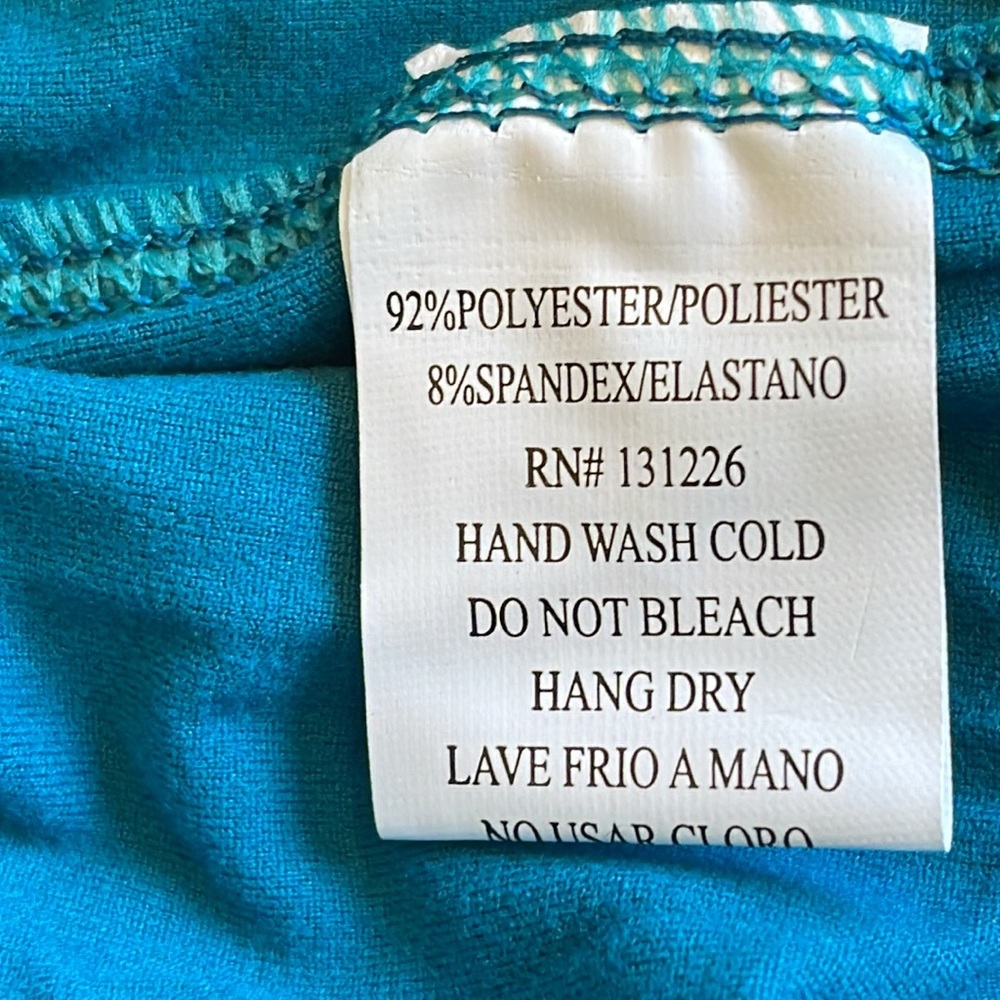 ONE SIZE NEW MIX LEGGINGS.  BLUE/GREEN.  STRETCH. DOUBLE STITCHED - Picture 6 of 7